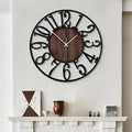 LEIKE Large Wall Clocks, Non Ticking, Battery Operated Rustic Round Modern Big by LEIKEWALLCLOCK