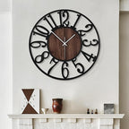LEIKE Large Wall Clocks, Non Ticking, Battery Operated Rustic Round Modern Big by LEIKEWALLCLOCK