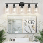 Zarbitta 5-Light Bathroom Light Fixtures, Bathroom Wall Lamp - Image 7