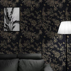 Froluya Black and Gold Wallpaper Peel and Stick Wallpaper 17.7"x590.5" Vintage - Image 7