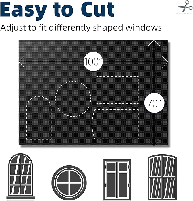 NIGHTON Portable Blackout Curtains 100"×70", Strong Hook and Loop Tape Strips - Image 5