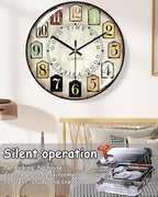 Decorative Wall Clocks Batterys Operated, Retro Wall Clock - Image 2