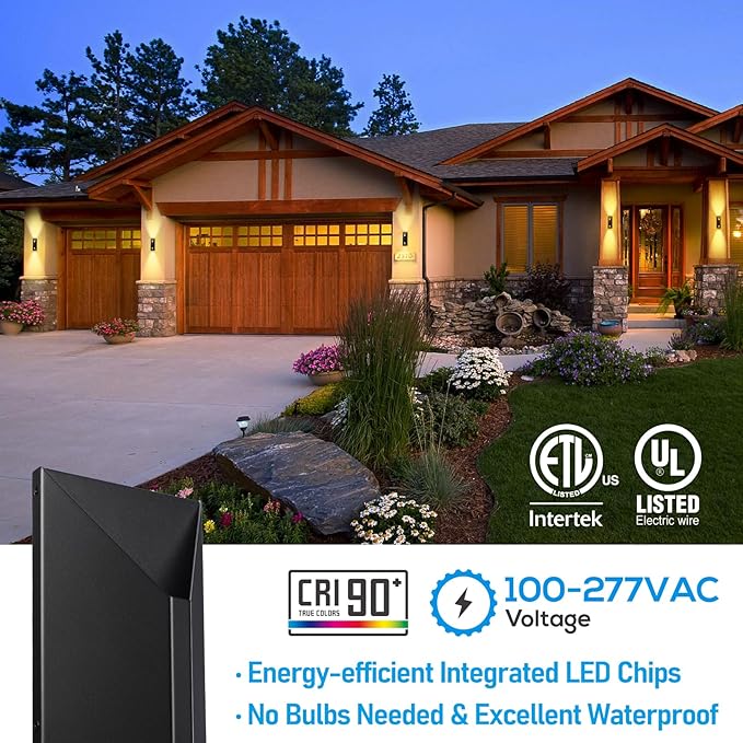 LEONLITE 5CCT Dimmable LED Up Down Wall Light, CRI 90+, IP65 Waterproof - Image 8