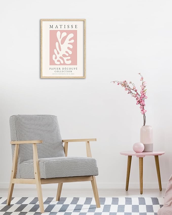 HesenDot Unframed Pink Wall Art Set of 3, 12x16in Matisse Canvas Prints - Image 5