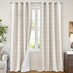 Lajode Plaid Curtains Pattern Printed 90 Inches Long by Lajode