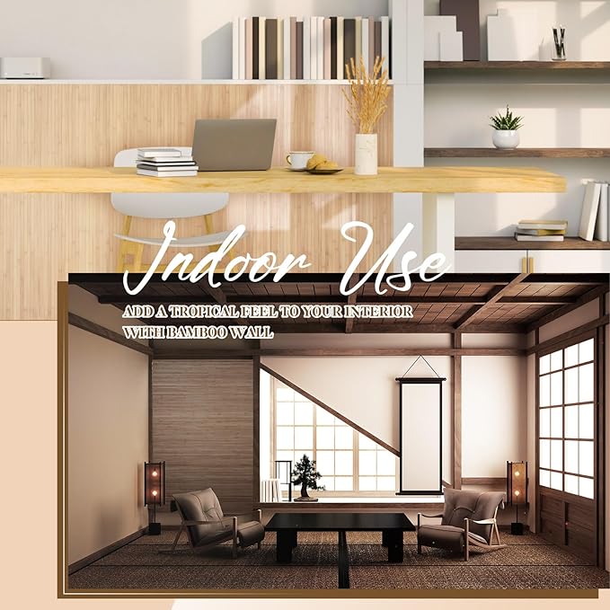 Juexica 2 Pcs Natural Bamboo Wall Panel - Image 5