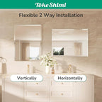 TokeShimi 48x36 Frameless Bathroom Mirror - Image 7