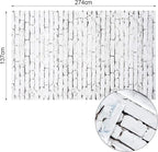 Chuangdi 2pcs 4.5 x 9 Feet Brick Wallpaper Peel and Stick Backdrop Tablecloth - Image 2