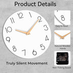 cicininc Wall Clock, Decorative Battery Operated Wall Clocks - Image 7