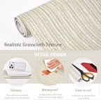 MelunMer Grasscloth Peel and Stick Wallpaper 17.3"x197", Contact Paper - Image 4