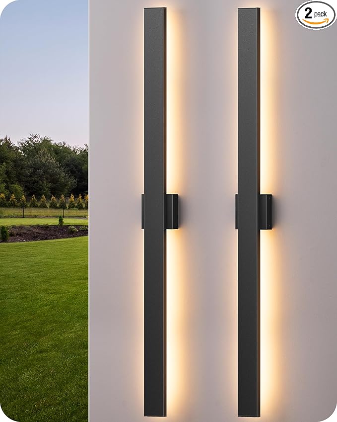EDISHINE 47.2" LED Outdoor Wall Lights, 3CCT & 10%-100% Dimmable, IP65 by EDISHINE