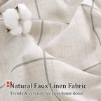 Lajode Grey Linen Blackout Curtains - Image 5