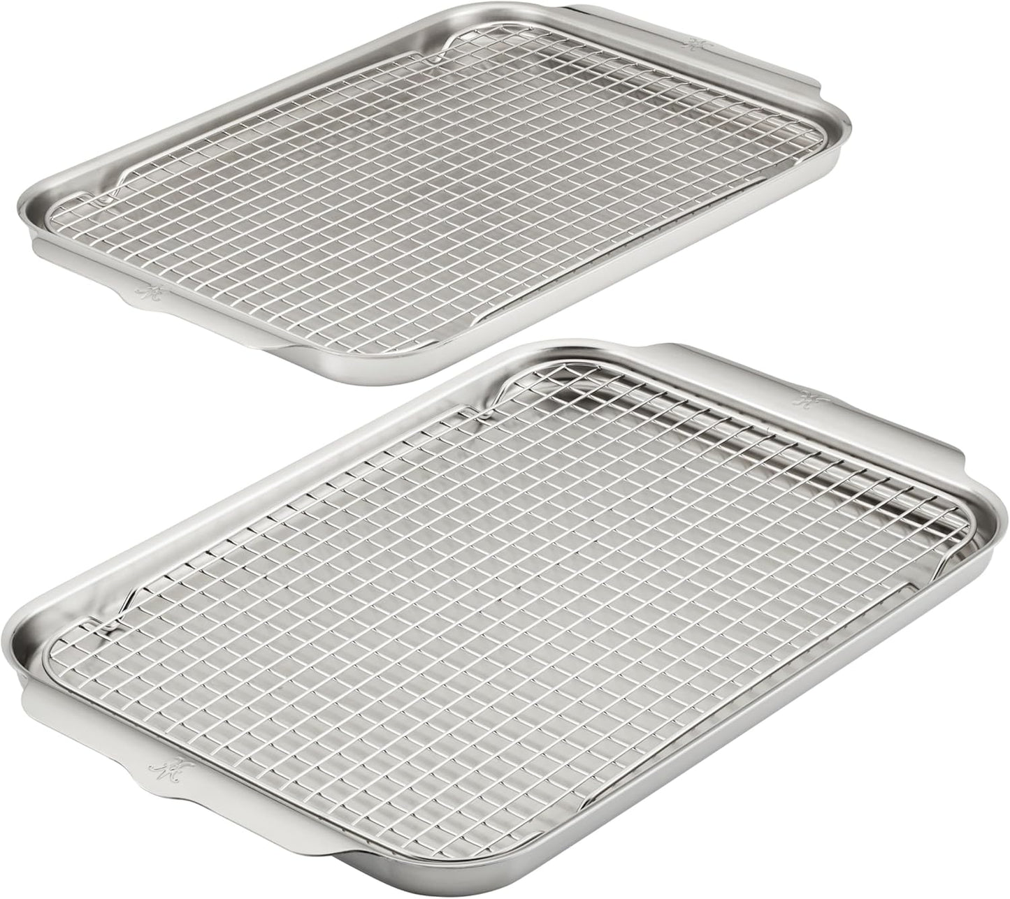 Hestan Provisions OvenBond – 4-Piece Tri-ply Sheet Pan & Stainless Steel Cooling Rack Set