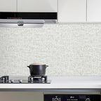 Grey Grasscloth Peel and Stick Wallpaper, Textured Vintage Contact Paper - Image 6