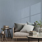 Grasscloth Peel and Stick Wallpaper Grey Blue 15.74" X 118.11" Fabric Textured - Image 5