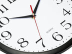 Bernhard Products Black Wall Clock Silent Non Ticking 12 Inch Quality Quartz - Image 2