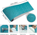 CRE8TIVE 8"x354" Teal Blue Glitter Wallpaper Stick and Peel Wall Border Fabric - Image 9