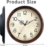 KECYET Wall Clock 10 Inch Vintage Wall Clocks Battery Operated Quartz Silent - Image 9
