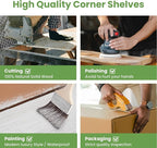 NATURE'S SOURCE Corner Floating Shelves Set of 3, Corner Shelves Wall Mounted - Image 8