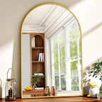 XRAMFY 20"x30" Gold Arched Bathroom Mirror - Image 2