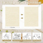 Amiya Grasscloth Cream Wallpaper Peel and Stick Beige Faux Fabric Linen Contact - Image 8