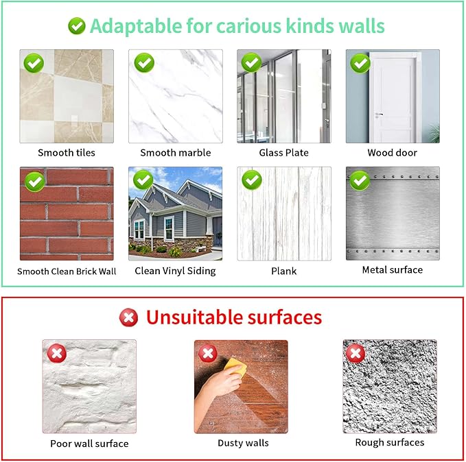 Antimbee 50 Pack Clear Adhesive Hooks, 37lb Heavy Duty Self Adhesive Hooks - Image 5