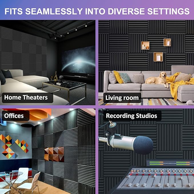 JBER 12 Pack Acoustic Foam Panels - Image 7