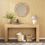 VEELIKE Natural Bamboo Slat Wall Panels Peel and Stick Wood Panels - Image 2