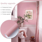 Dimoon 17.7''x236'' Peel and Stick Wallpaper Pink Contact Paper - Image 6