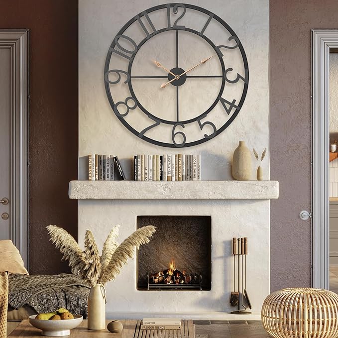 36 Inch Extra Oversized Large Giant Modern Decorative Wall Clock, Vintage - Image 4