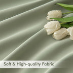MIULEE Back Tab Sage Green Curtains 96 Inch Long 2 Panels Set - Image 6