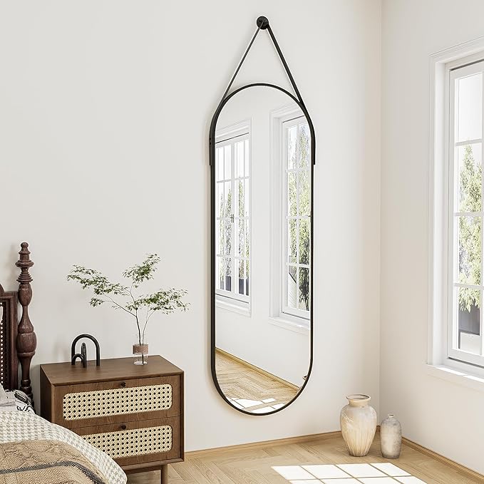 Full Length Mirror, Oval Wall Mounted Mirror - Image 2