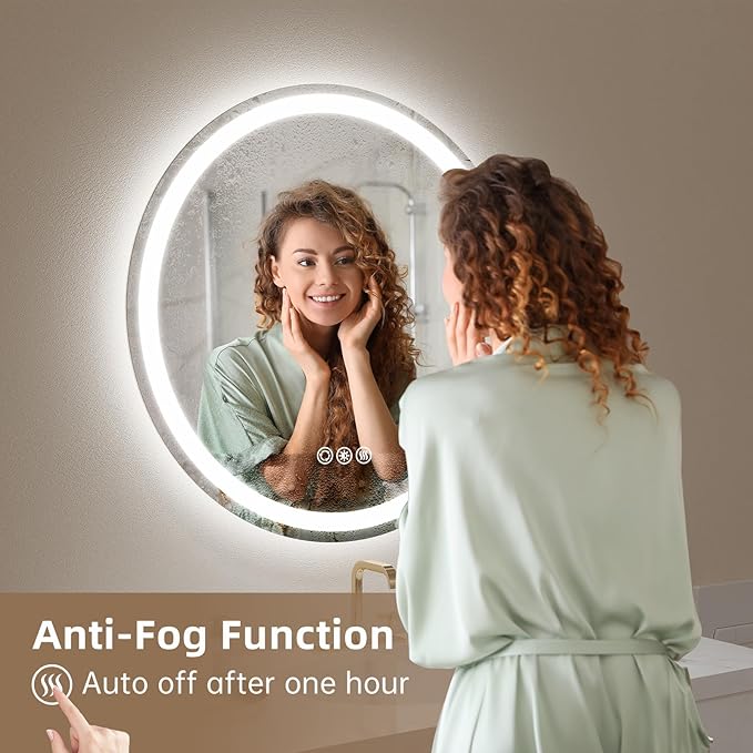 LOVESPEJO 32" Round LED Bathroom Mirror - Image 5