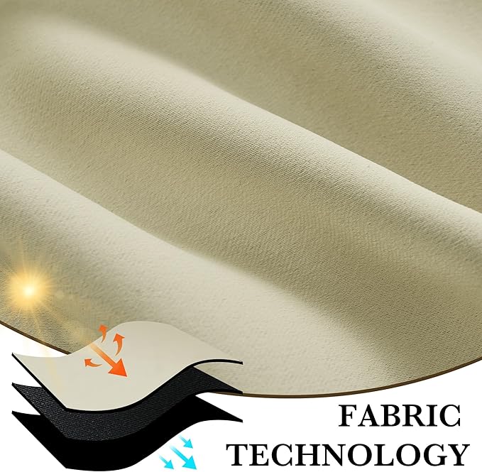 RYB HOME Bedroom Blackout Curtains 63 inches Long, 100% Blackout Thermal - Image 7