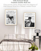 iHery Unframed Trendy Coastal Cowgirl NewsPaper Wall Art Prints, 12x16in Black - Image 6