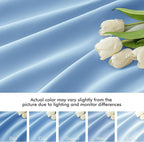 MIULEE Sky Blue Back Tab Blackout Curtains 108 Inch Long 2 Panels Set - Image 8