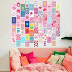 KBKBART 70pcs Preppy Room Decor, Aesthetic Pictures, Cute Trendy Pink Photo - Image 8