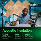 Acoustic Panels 12-Pack Soundproof Wall Panels 12"X12"X0.4" Sound Panels High - Image 3
