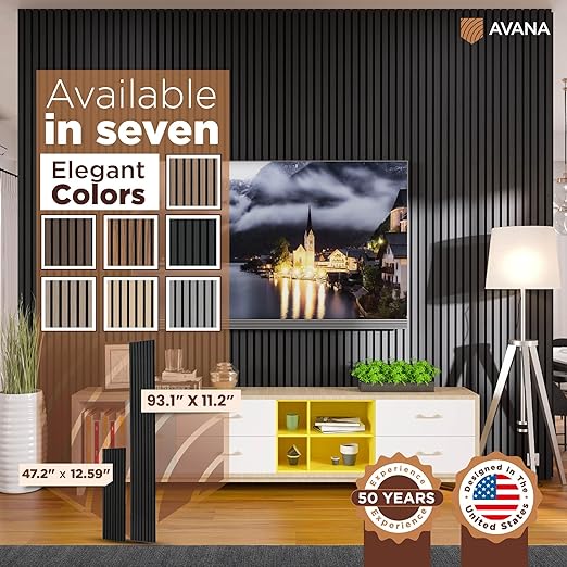 Avana Acoustic Wood Wall Panels – 93.2x11.25 Inch Panels – Fits 94x12 Layout – - Image 7