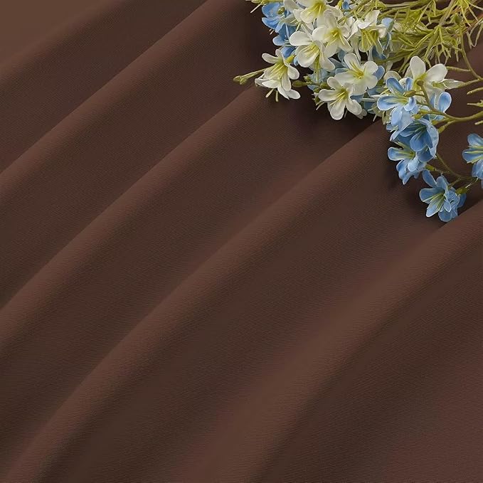 CUCRAF Brown Blackout Curtains 45 inch Length 2 Panels Set, Rod Pocket Room - Image 6
