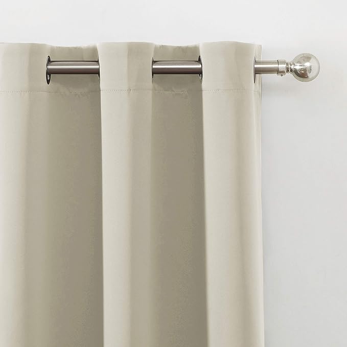 LEMOMO Light Beige Thermal Blackout Curtains/38 x 63 Inch/Set of 2 Panels Room - Image 7