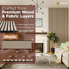 Avana Acoustic Wood Wall Panels – 47.2 X 12.6 White Oak Acoustic Panels 2 PCs – - Image 4