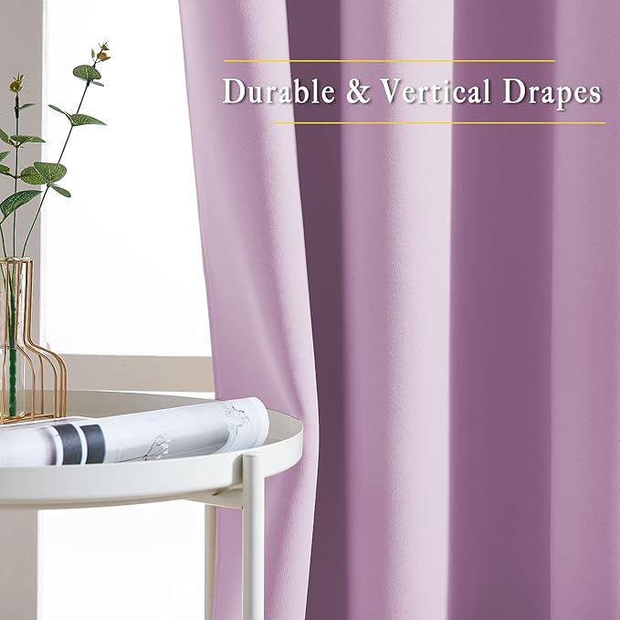 NICETOWN Room Darkening Patio Sliding Door Curtains 84 inch Length, Grommet - Image 6