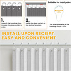 AJAZZ 100% Blackout Accordion Doors Interior Closet Curtain Magnetic Door - Image 6