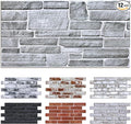 Commomy 12pcs Faux Stone 3D Wall Panels Peel and Stick by CommomyDecor