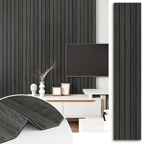 197"x23.6" 3D Wood Panels for Interior Wall Decor Peel and Stick Acoustic Wood by STICKEEP
