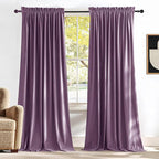NICETOWN Lavender Purple Velvet Curtains 84 inches Long by NICETOWN