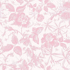 JiffDiff Floral Vintage Wallpaper Peel and Stick，Pink Rose Wallpaper Removable by wallpaper