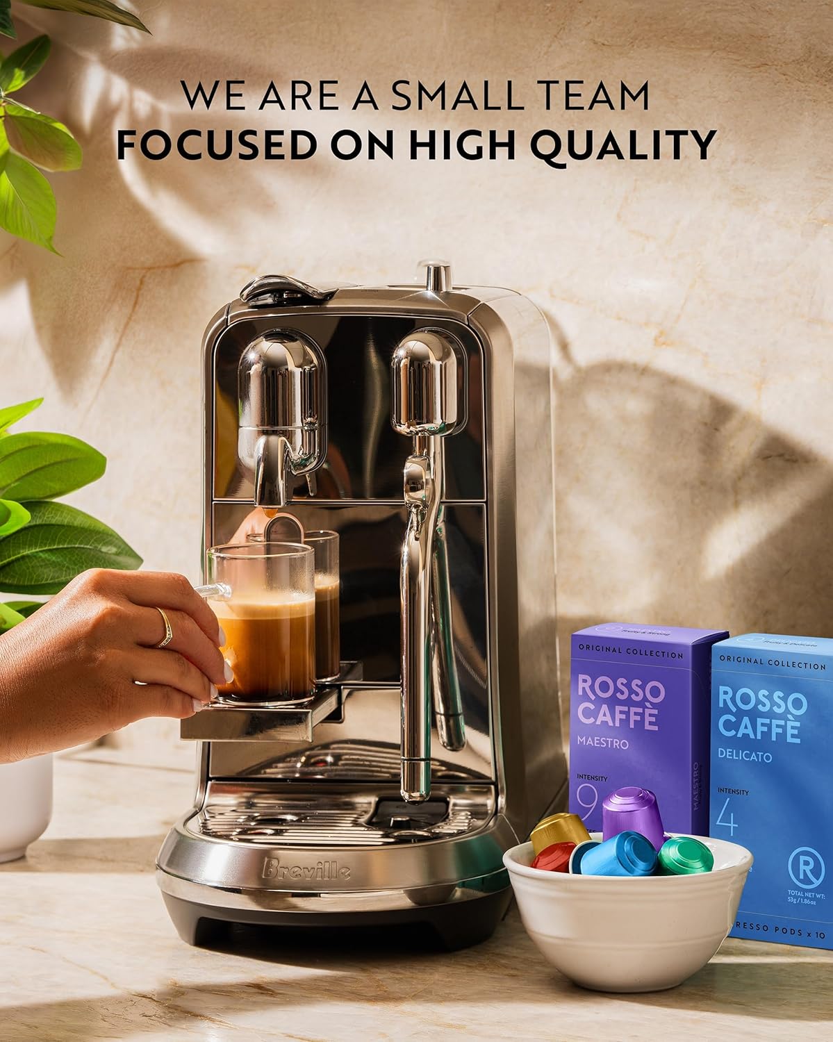 ROSSO CAFFÈ 120 Espresso Coffee Pods for Nespresso Original Machines, Premium Capsules, Variety Value Pack 6 Flavors, Rich Breakfast to Intense Roasts