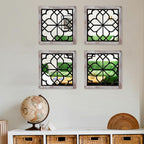 ZEXUIRU 4 Set. Rustic Wall Mirrors - Image 3